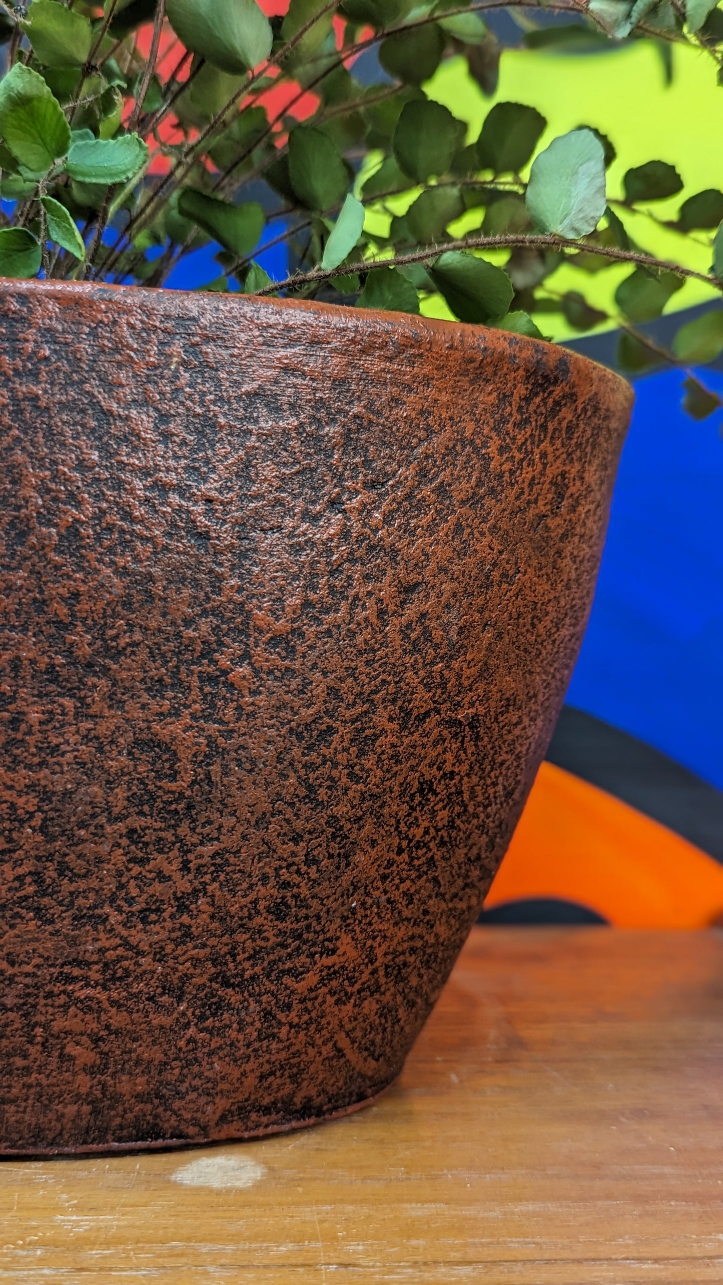 Large terracotta oval planter