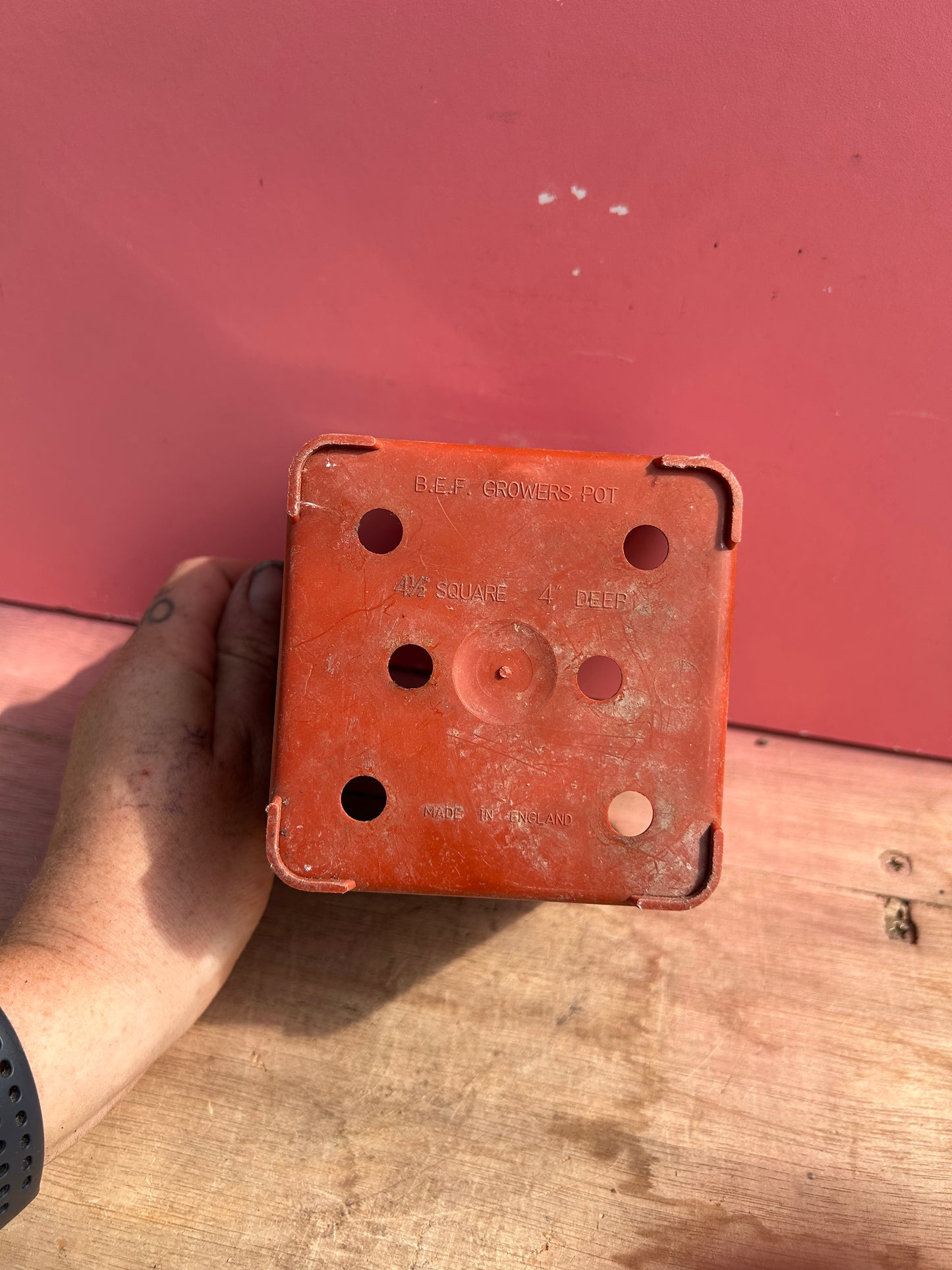 4 1/2 Square 4" Deep B.E.F Growers pot PACK OF 11
