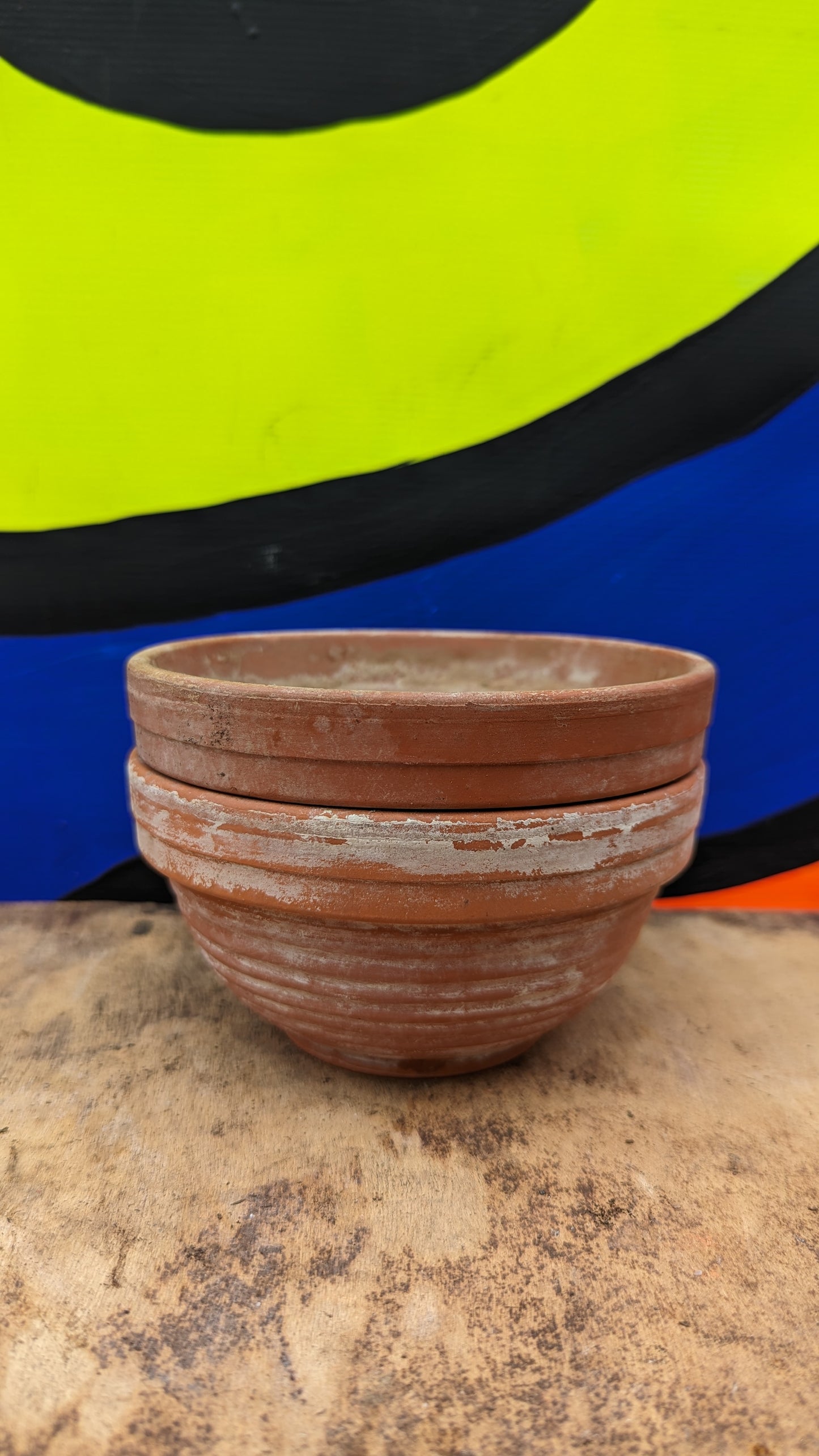Vintage terracotta: ribbed bowl 12cm