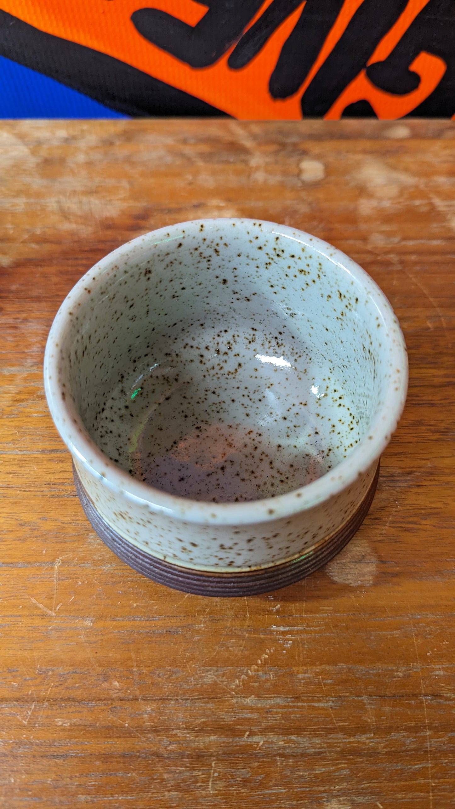 Vintage speckled pot