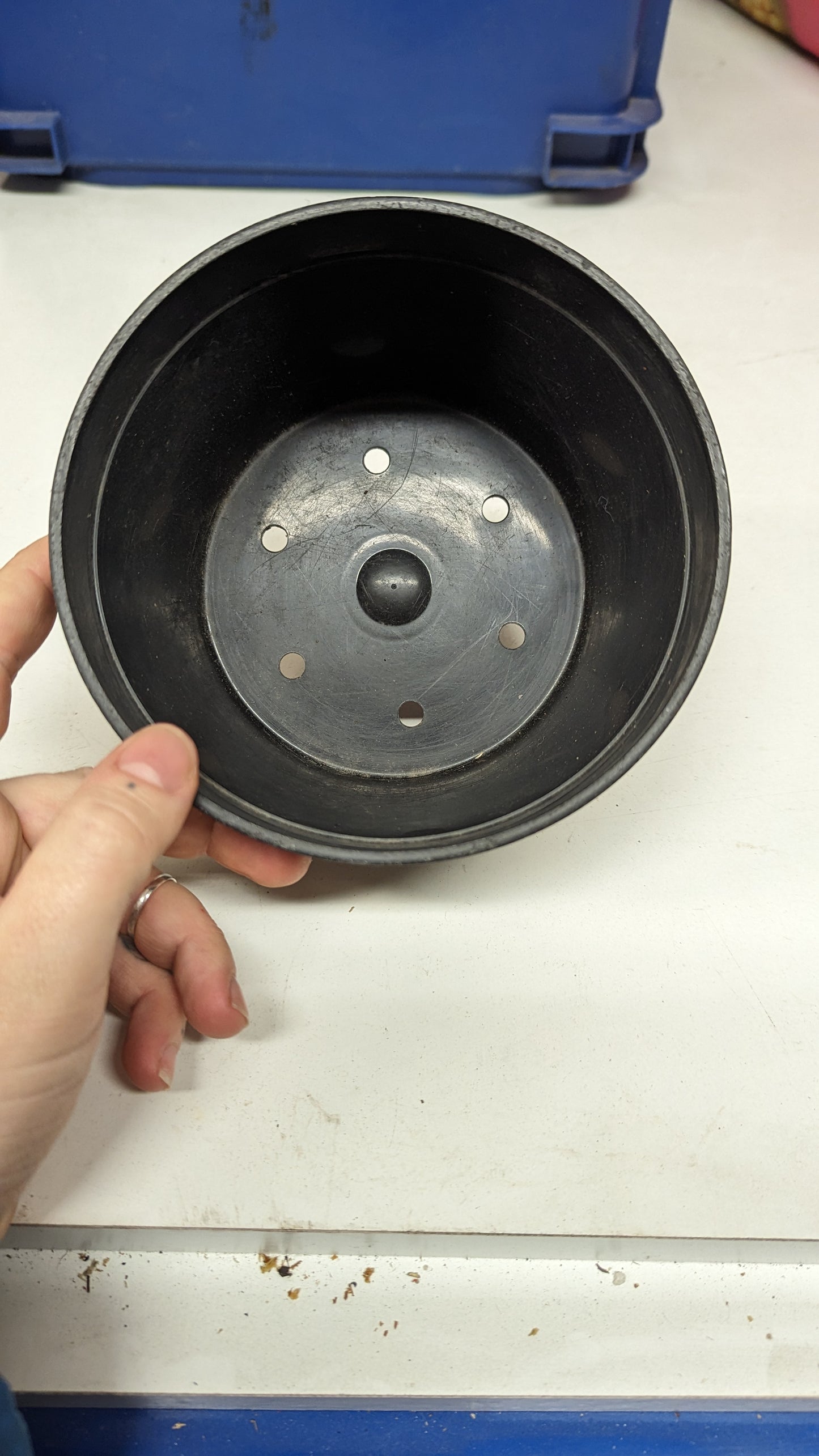 B.E.F. Growers Pot Black - 14cm (5.5 inch) Round Shallow