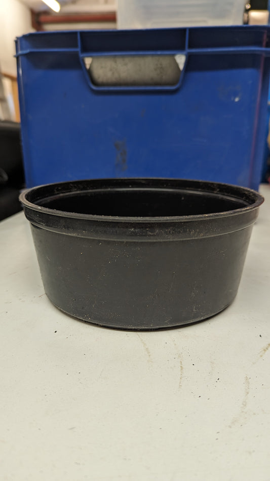 B.E.F. Growers Pot Black - 18.5cm (7 inch) Round Shallow