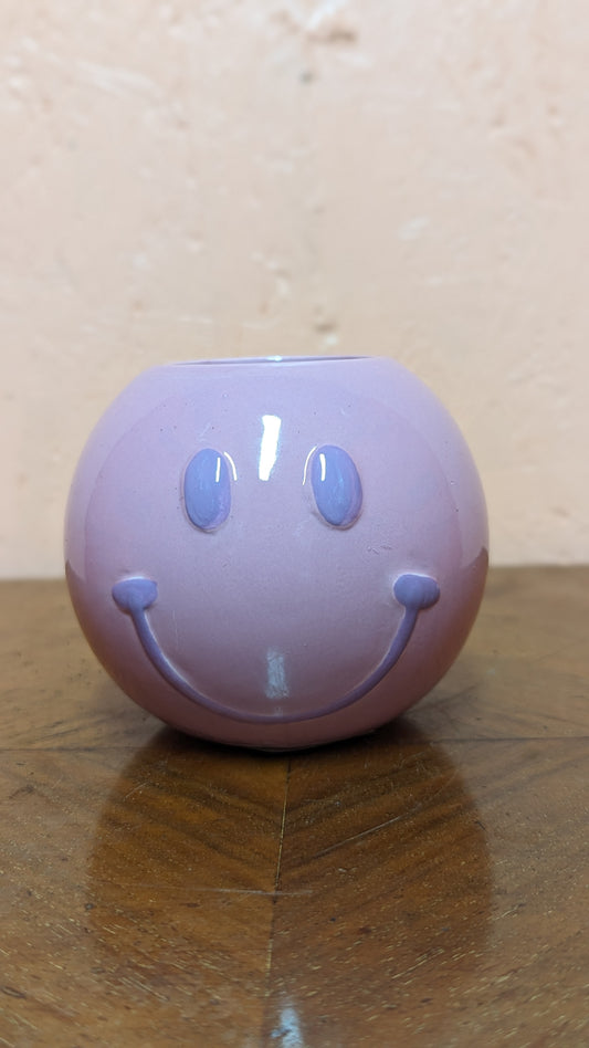 Smiley pot pink