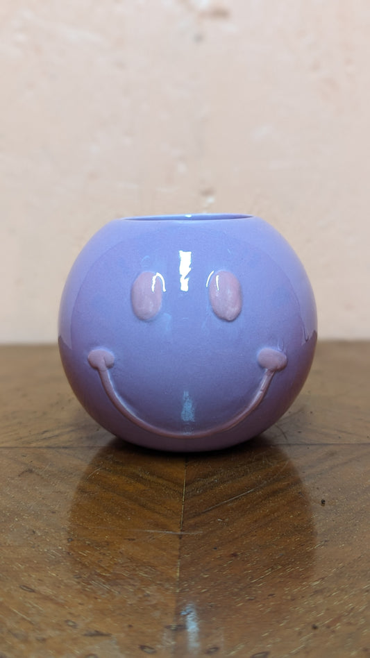 Smiley pot purple