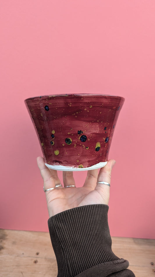 Pottery By Tina: red speckle pot