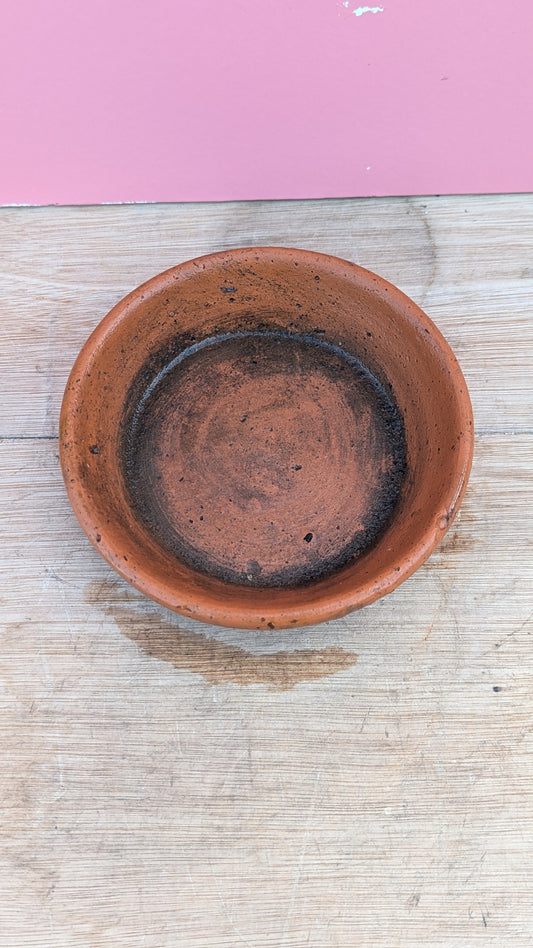 Vintage terracotta saucer - 13cm