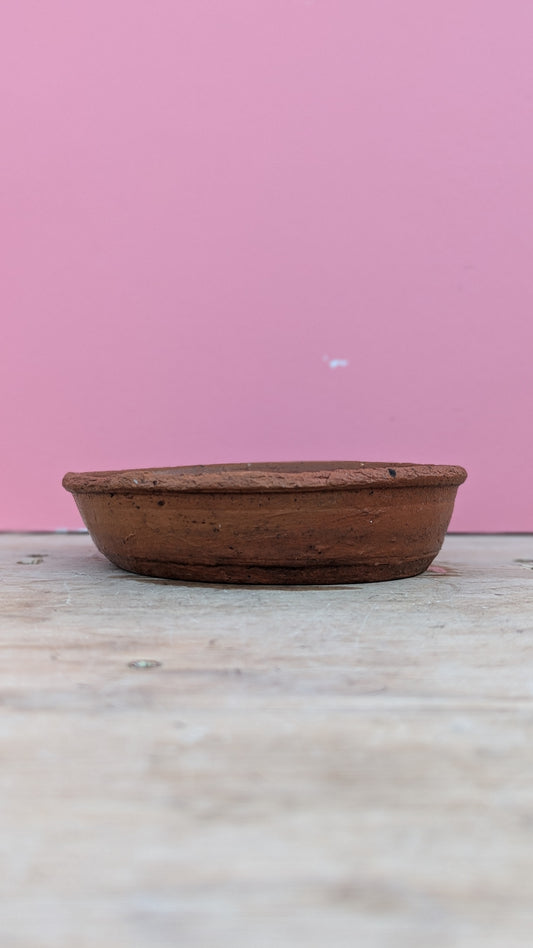 Vintage terracotta saucer - 16cm