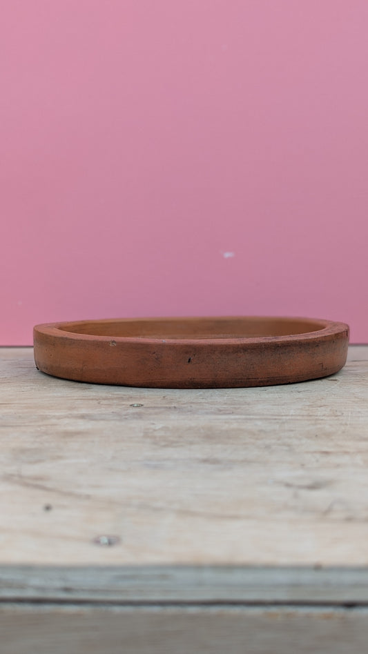 Vintage terracotta saucer - 24.5cm