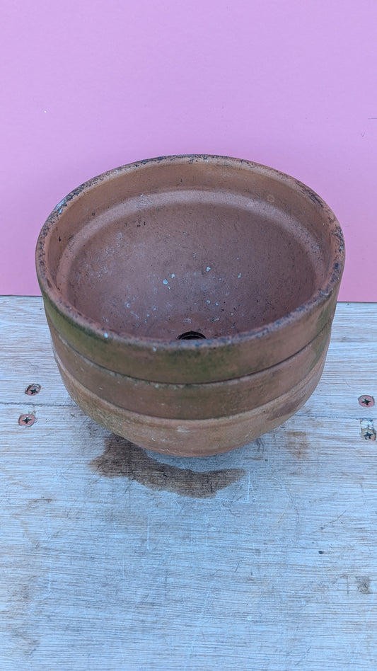 Terracotta bowl ribbed - 23cm