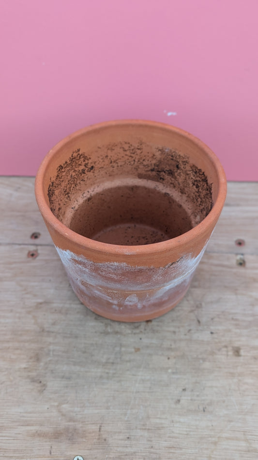 Vintage terracotta pot X - 15cm