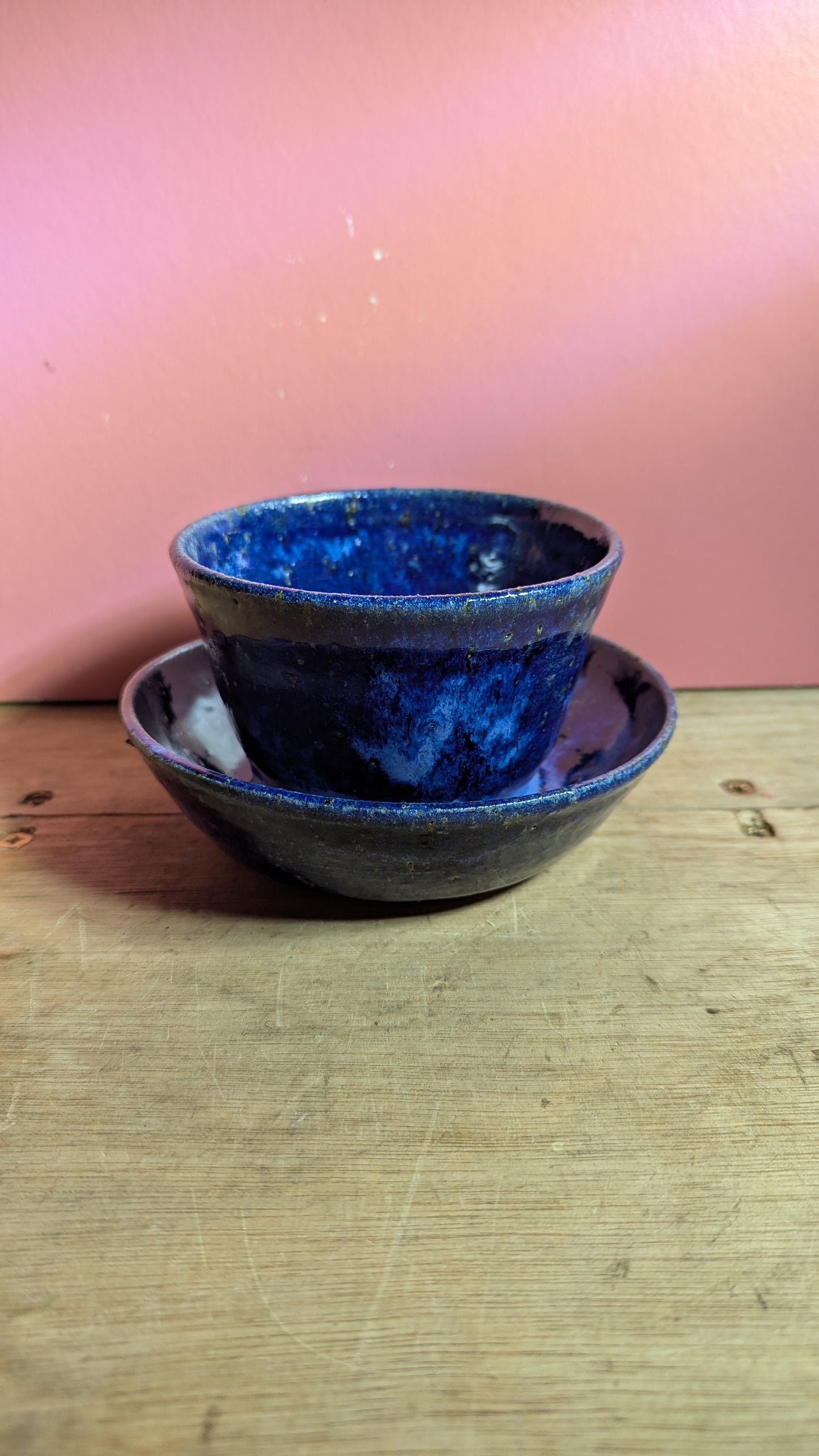 Carnivorous pot by Mama T - royal blue