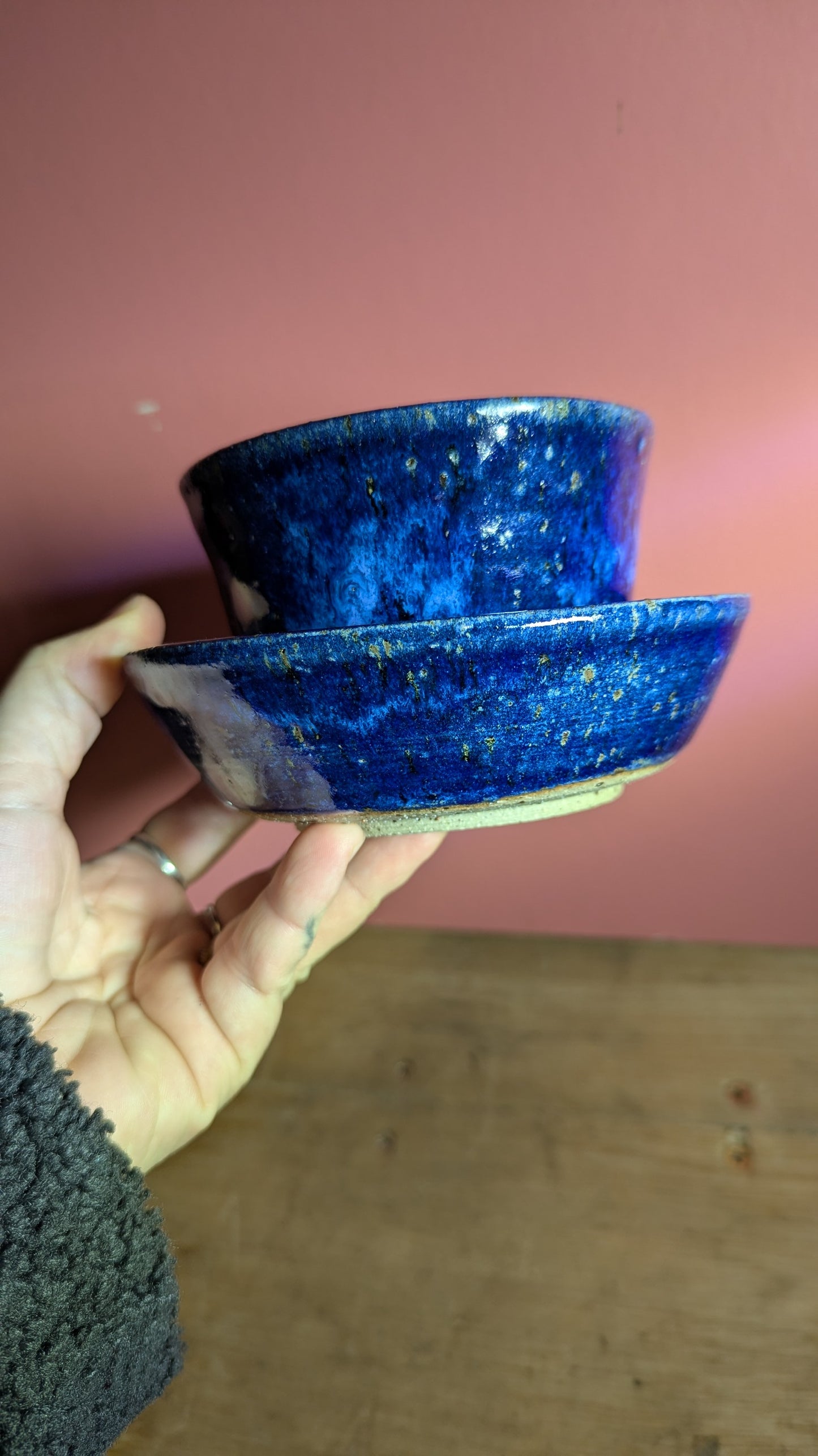 Carnivorous pot by Mama T - royal blue