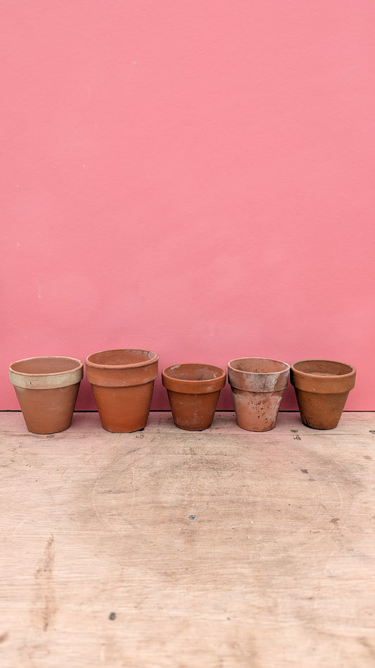 9-10cm Aged Terracotta (set of 5)